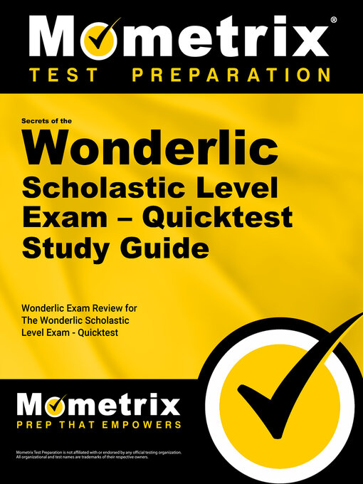 Cover image for Secrets of the Wonderlic Scholastic Level Exam - Quicktest Study Guide
